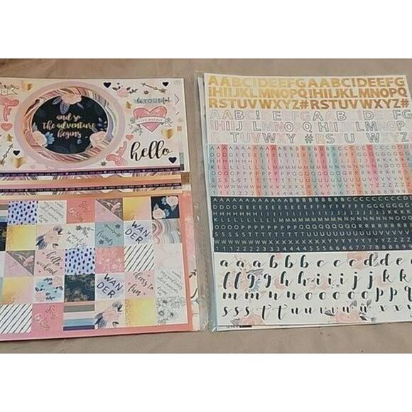 Scrapbooking Kit with Notebook, Stickers, Pens, Stamps, Rolls, and Glue - Picture 7 of 12